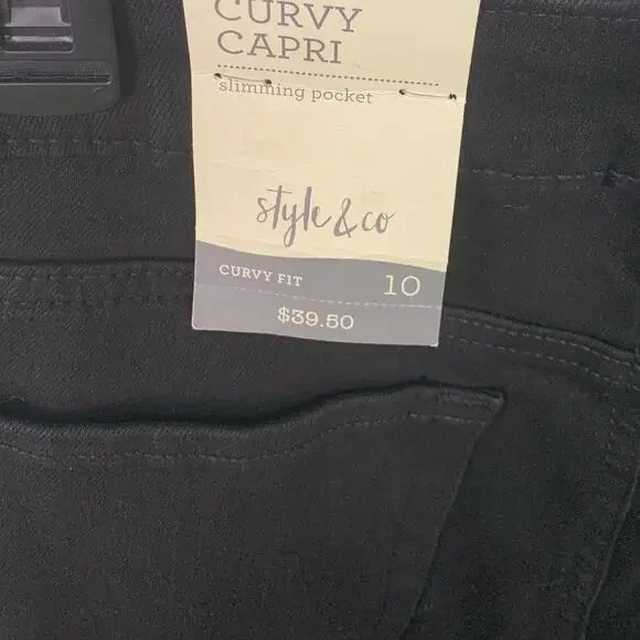 NWT New Style & Co Womens Size 10 Curvy Fit Slimming Pocket Capri Jeans - Picture 6 of 6